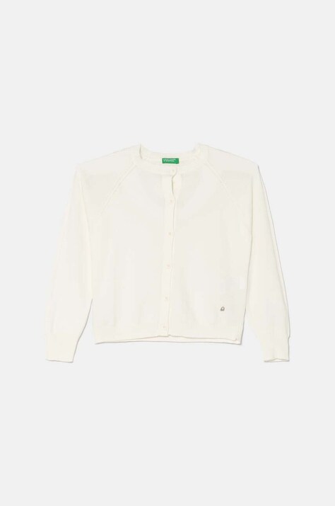 Детска памучна жилетка United Colors of Benetton в бежово от лека материя 1098C500O