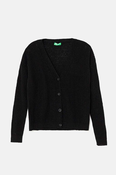 Детский кардиган с примесью шерсти United Colors of Benetton цвет чёрный 126WC601O