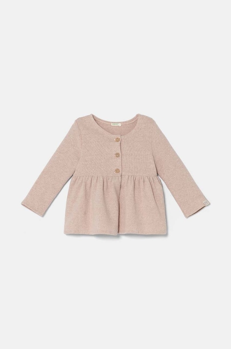 Бебешки пуловер United Colors of Benetton в бежово от лека материя 3JEKA6001