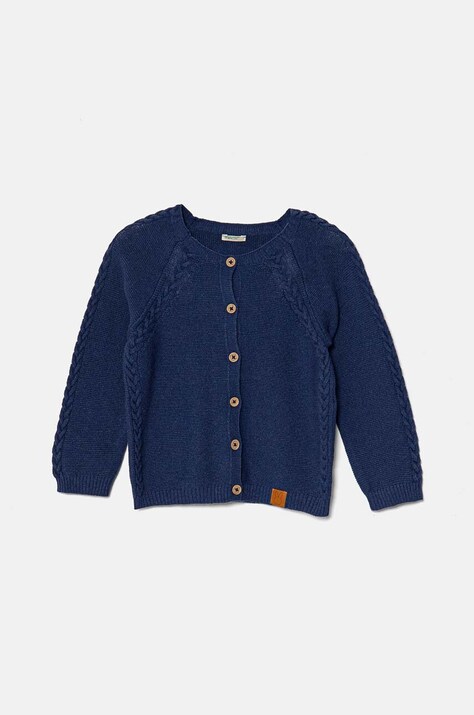 Детский кардиган с примесью шерсти United Colors of Benetton цвет синий лёгкий 1032A500T