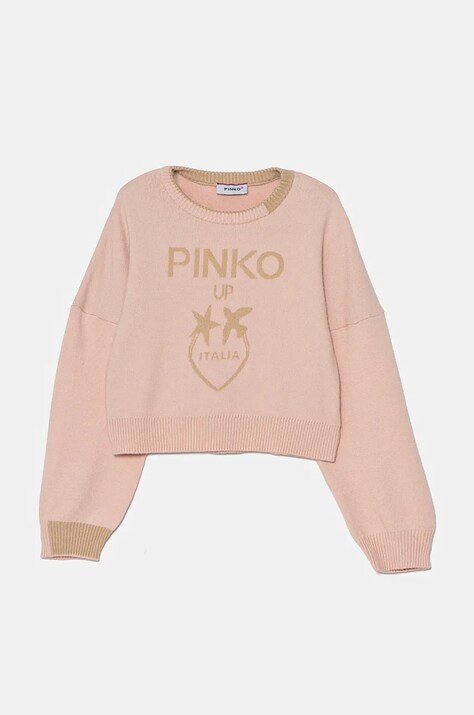 Pinko Up pulover copii culoarea roz, light, F4PIJGJP087