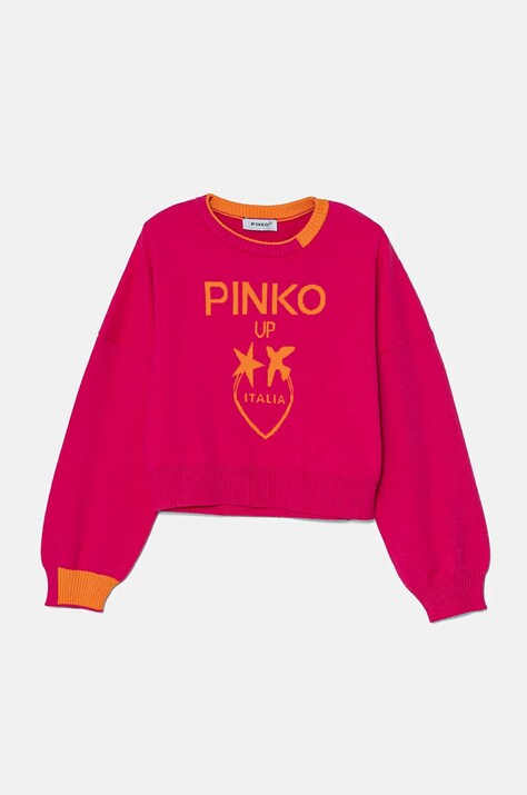 Pinko Up pulover copii culoarea roz, light, F4PIJGJP087