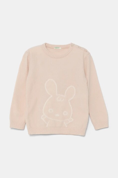 Свитер для младенцев United Colors of Benetton цвет бежевый лёгкий 16AKA1017