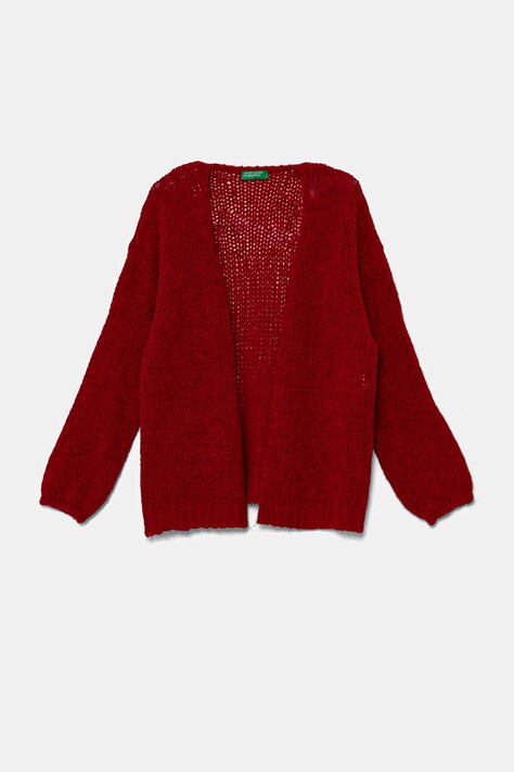 Svetr s příměsí vlny United Colors of Benetton červená barva, 136QC601M