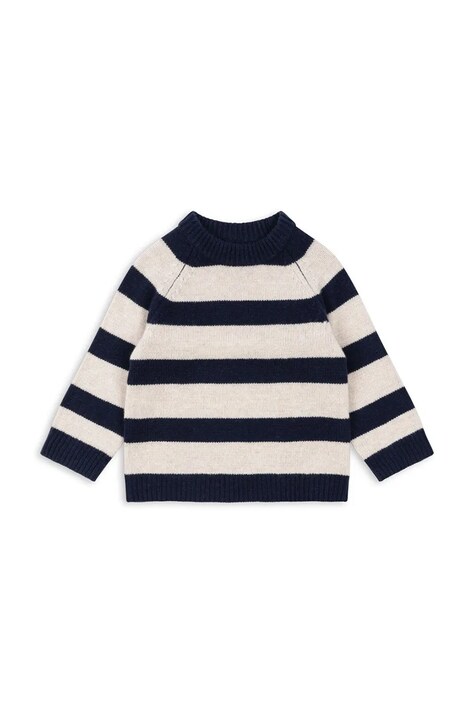 Konges Sløjd pulover de lână pentru copii VITU KNIT BLOUSE culoarea albastru marin, KS101728