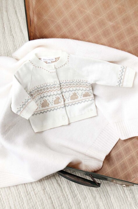 Tartine et Chocolat cardigan bebe culoarea bej, TZ18030