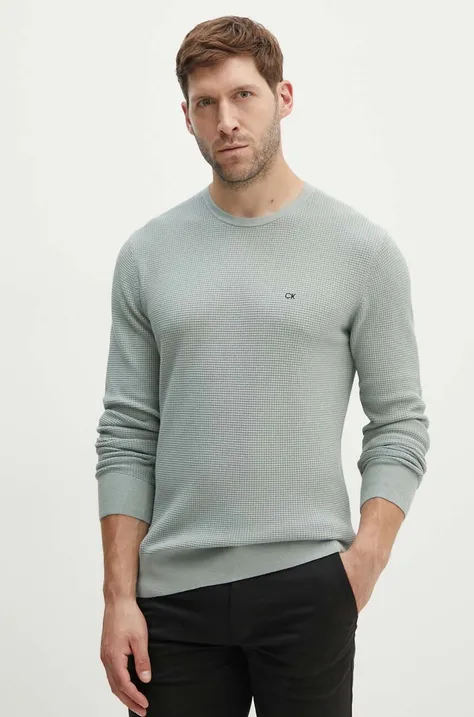 Calvin Klein pulóver könnyű, férfi, zöld, K10K113031
