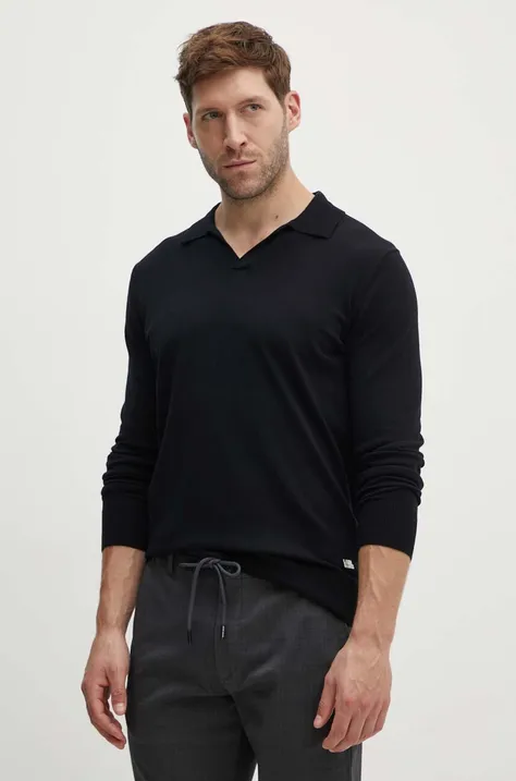 Karl Lagerfeld pulóver könnyű, férfi, fekete, 543307.655085