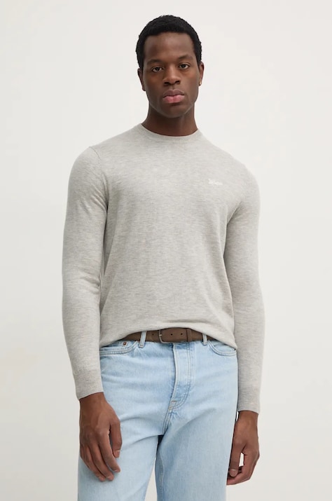 Guess sweter z domieszką wełny DANIEL męski kolor szary lekki M4YR01 Z3052