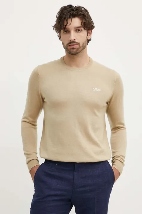 Guess pulover din amestec de lana DANIEL barbati, culoarea bej, light, M4YR01 Z3052