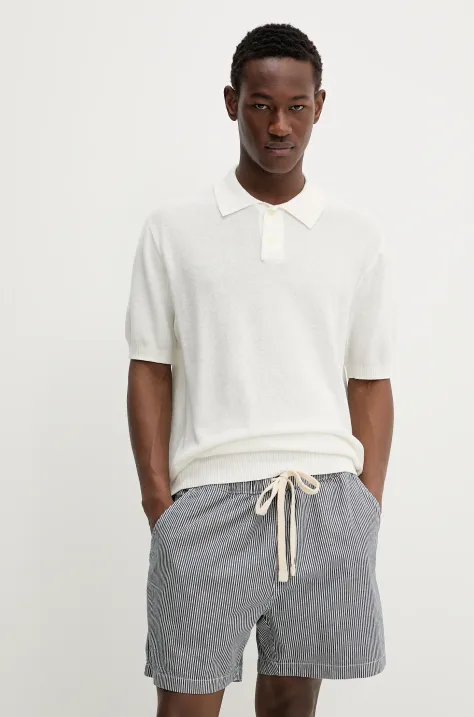 Levi's polo bawełniane kolor beżowy gładki A7294