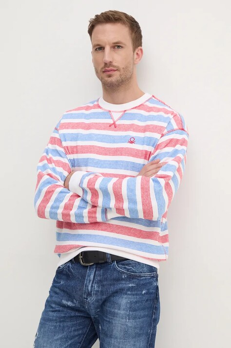 Светр United Colors of Benetton чоловічий колір білий легкий 33RPU109D
