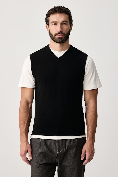 United Colors of Benetton Жилет чоловічий вовняний чорний 1002U400L
