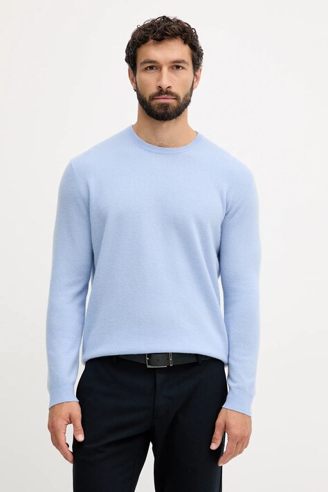 Шерстяной свитер United Colors of Benetton цвет коричневый лёгкий 1002U1G34