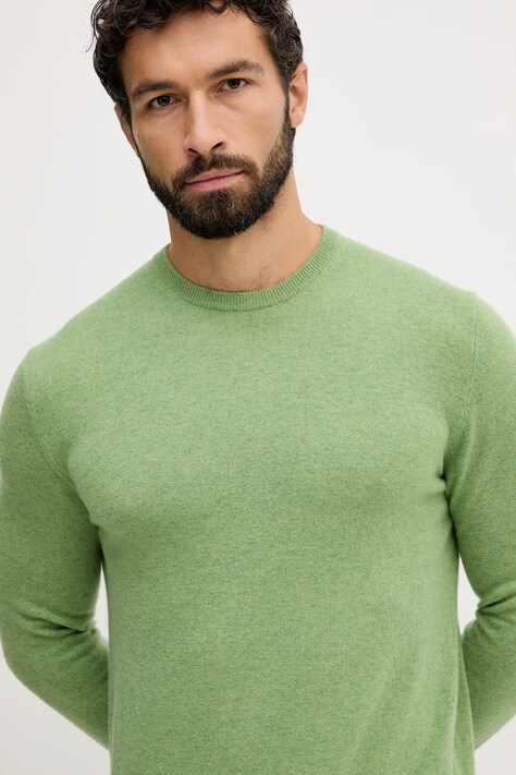 Вовняний светр United Colors of Benetton колір коричневий легкий 1002U1G34