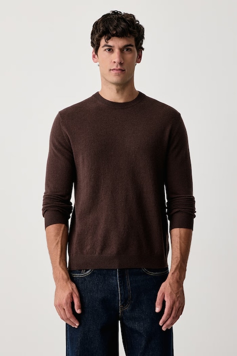 United Colors of Benetton Sweter męski wełniany brązowy 1002U1G34