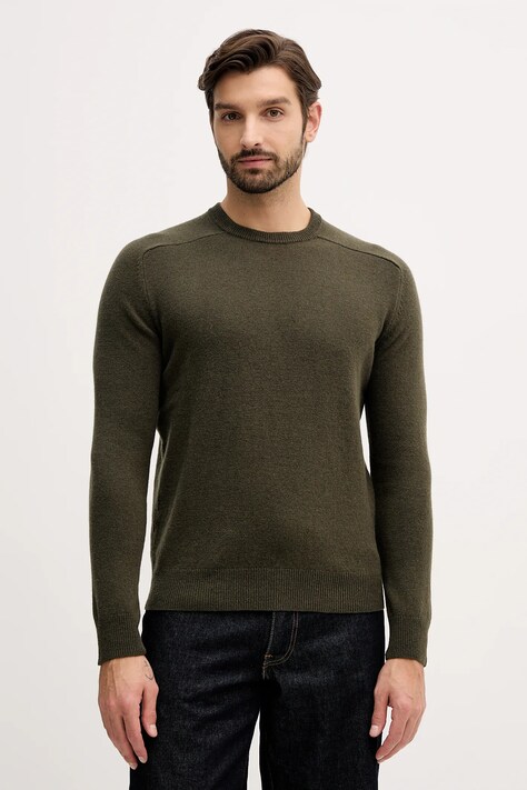 Vlněný svetr United Colors of Benetton pánský, červená barva, 1006U108W