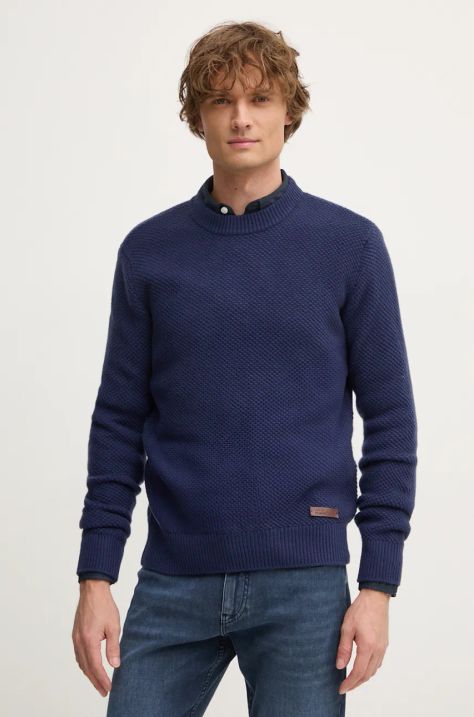 United Colors of Benetton maglione in lana uomo colore blu navy  1344U108H