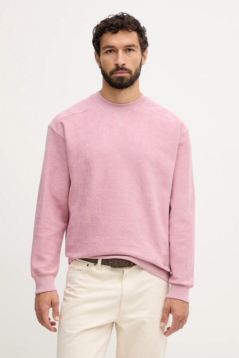 Bavlněná mikina United Colors of Benetton pánská, černá barva, hladká, 3NMEU109T