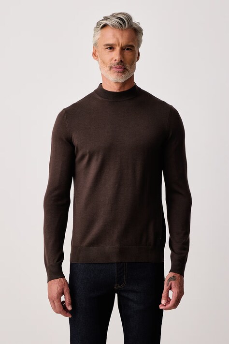 Joop! Sweter męski wełniany brązowy 30032606