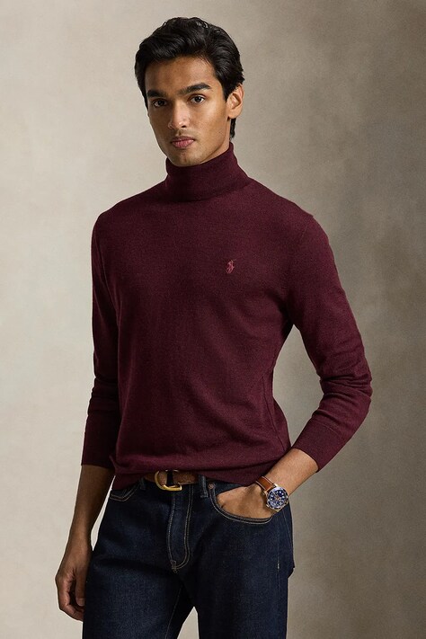 Polo Ralph Lauren Golf męski wełniany bordowy 710946145