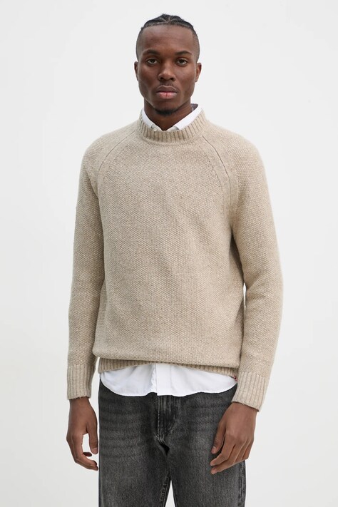Пуловер Superdry мъжки в бежово  M6110634A-2WI