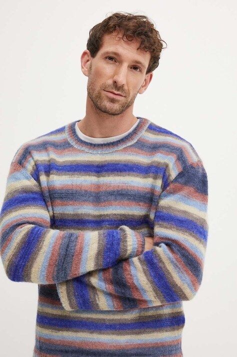 Вовняний светр A.P.C. pull bryce колір сірий легкий WPABG.H23358