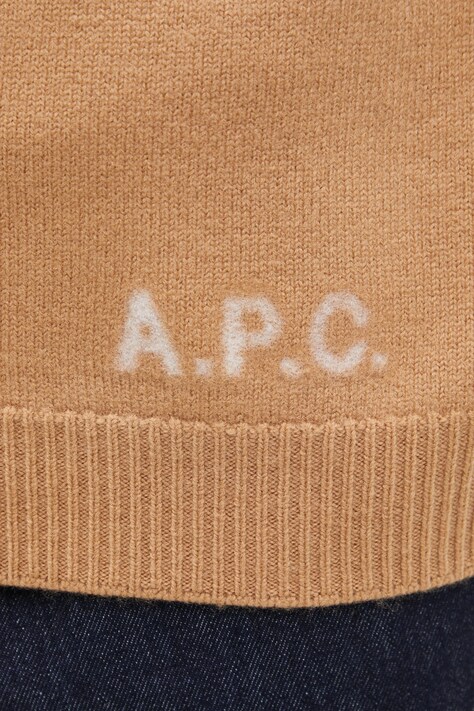 A.P.C. светр чоловічий вовняний Pull Edward — AW24-SWM09P, коричневий — фото 4