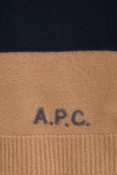 Вовняний светр A.P.C. pull edwardo — AW24-SWM09U, темно-синій — фото 5