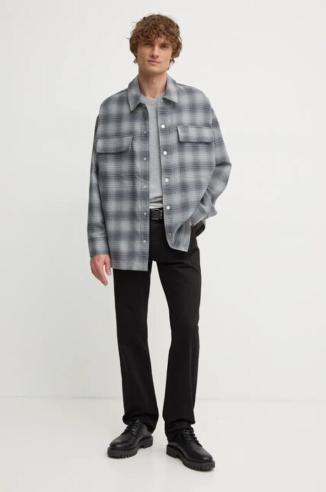 Светр з домішкою вовни Pepe Jeans NEW ANDRE V NECK — AW24-SWM0AD, сірий — фото 2