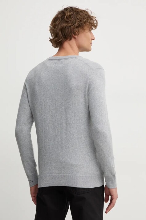 Светр з домішкою вовни Pepe Jeans NEW ANDRE V NECK — AW24-SWM0AD, сірий — фото 3