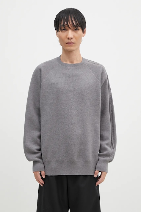 Y-3 woolen jumper 3-S Knit Crew men’s gray color JD9842