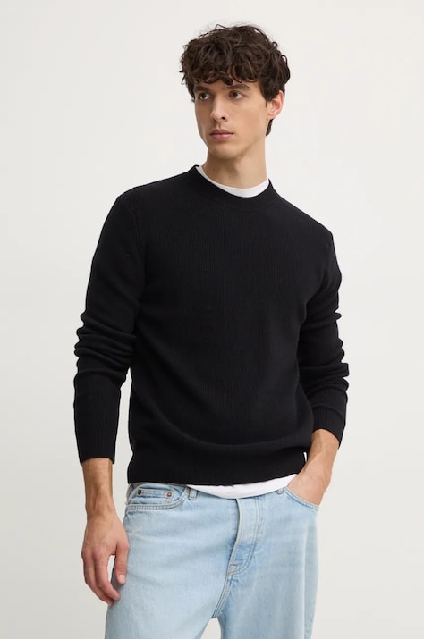 Sisley maglione in lana uomo colore nero 1044S100X