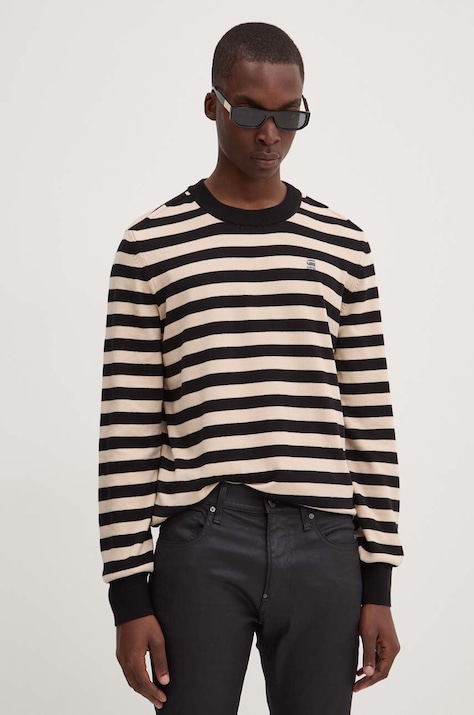 G-Star pamut pulóver fekete, D25155-D840