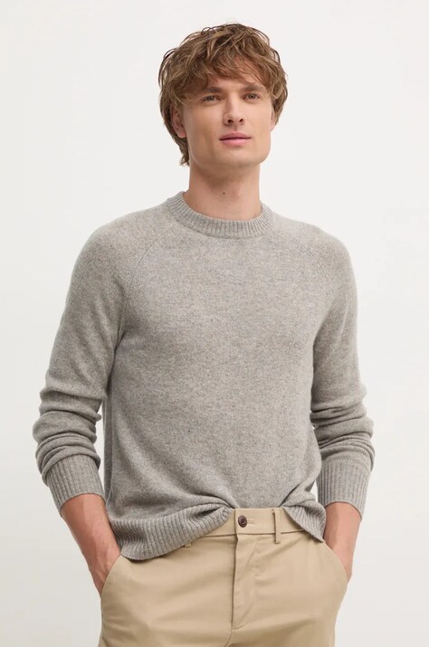 Calvin Klein pulover de lana barbati, culoarea gri, K10K113388