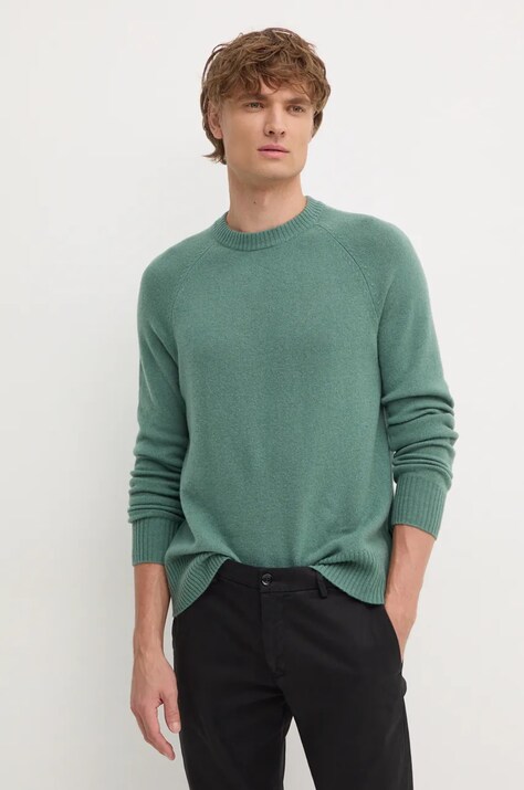 Calvin Klein pulover de lana barbati, culoarea verde, K10K113388