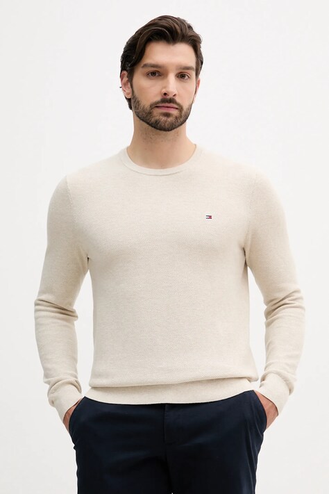 Хлопковый свитер Tommy Hilfiger цвет чёрный лёгкий MW0MW36347
