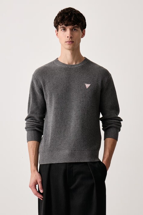 Guess Jeans Sweter męski bawełniany szary M4BR30 Z3HM1