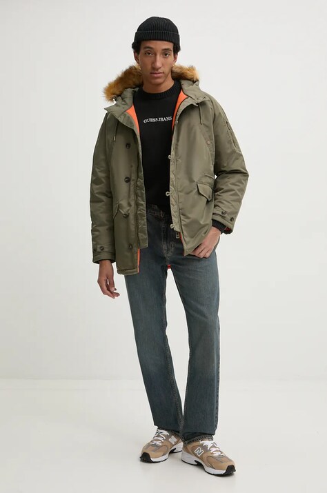 Guess Jeans светр чоловічий бавовняний — AW24-SWM0G5, чорний — фото 2