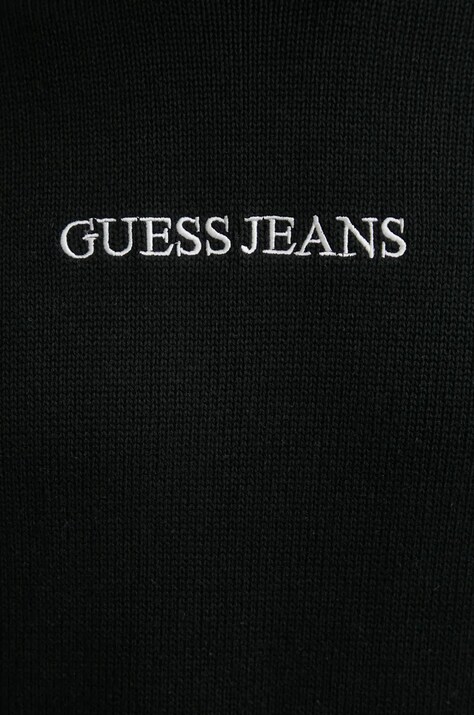 Guess Jeans светр чоловічий бавовняний — AW24-SWM0G5, чорний — фото 5
