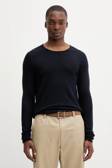 ZADIG&VOLTAIRE sweter kaszmirowy kolor granatowy lekki KMSW00024
