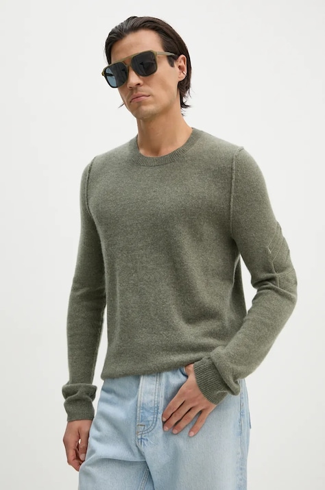 Светр з кашеміру ZADIG&VOLTAIRE колір зелений легкий KMSW00664