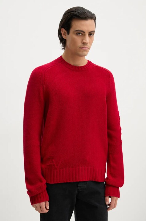 ZADIG&VOLTAIRE maglione in lana uomo colore rosso KMSW00703
