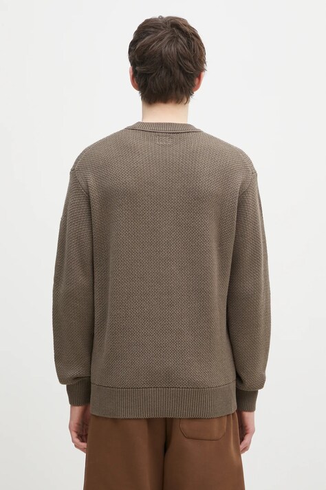 C.P. Company sweter wełniany Knitwear Crew Neck In Re-Wool męski kolor beżowy  17CMKN228A006595A
