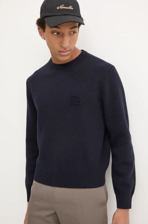 Nanushka woolen jumper STONO men’s navy blue color NM24PFSW00357