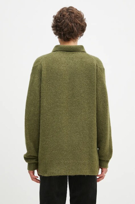 Вовняний светр Norse Projects Rasmus Relaxed Brushed Polo — фото 3