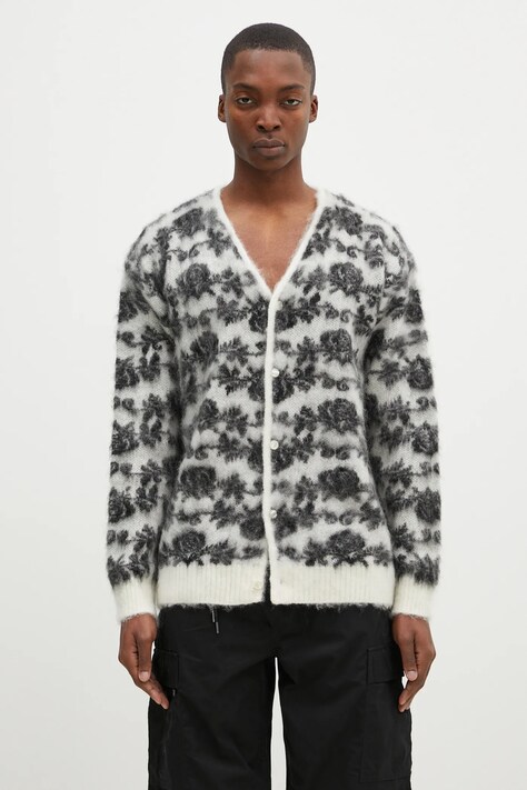 Needles woolen cardigan Mohair Cardigan white color PU312