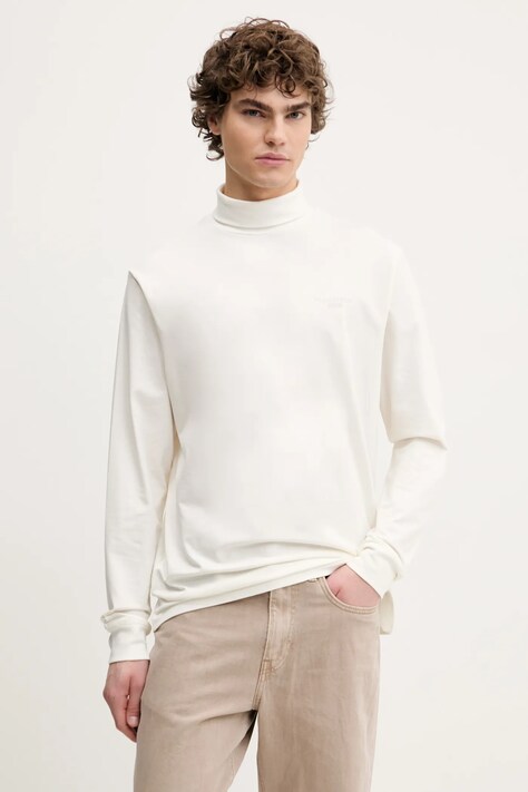 Marc O'Polo longsleeve barbati, culoarea bej, neted