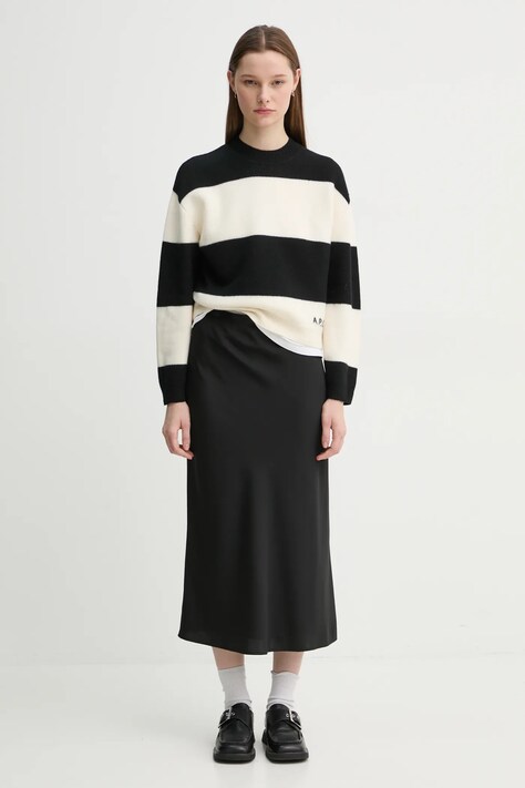 Вовняний светр A.P.C. pull penny — AW24-SWU00A, чорний — фото 2