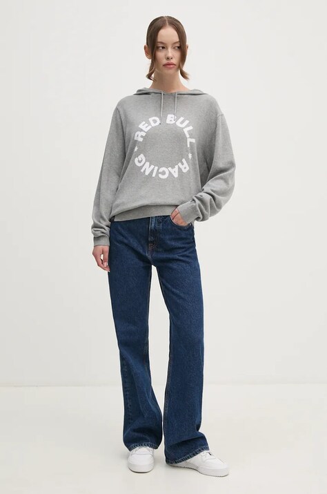 Бавовняний светр Red Bull Racing x Pepe Jeans Red Bull Racing x Pepe Jeans — AW24-SWU00S, сірий — фото 4